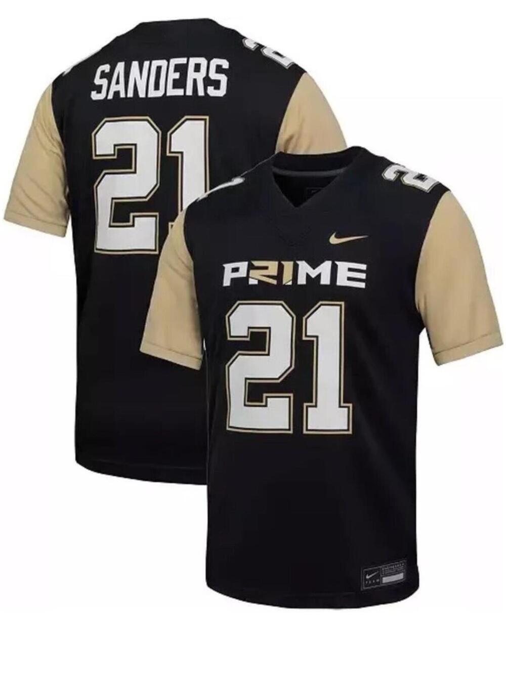 $130 Colorado Buffaloes Deion Sanders #21 Nike Black Prime 2.0 NIL NCAA Jersey S - Picture 4 of 4